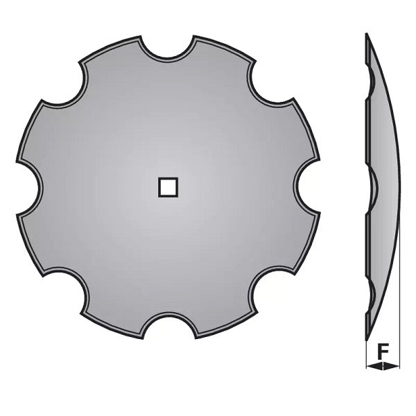 Eggenscheibe - gezahnt - Außendurchmesser 610 mm - Variante 1 – Egge Scheiben Ersatzteil