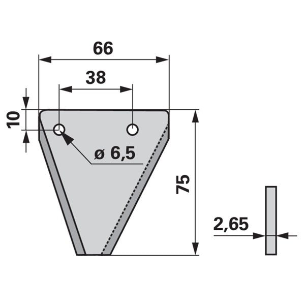 Endklinge rechts, für Untermesser ESM 3444001 – Landtechnik Ersatzteil