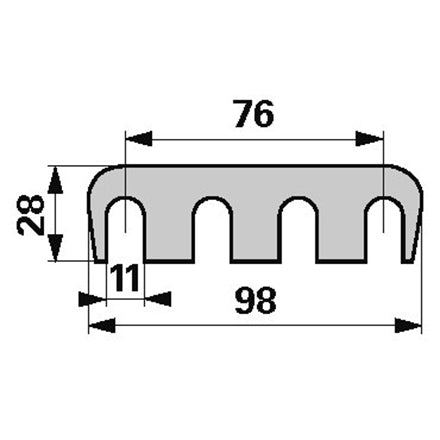 Ausgleichsplatte L 98 x B 28 x S 0,5 mm - 363.1040 ESM – Sonstiges für Balkenmäher Ersatzteil