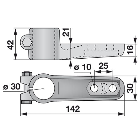 Esm Halter komplett für Obermesser 272.0180 – Halter für Balkenmäher Ersatzteil
