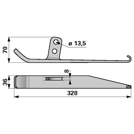 Esm Laufsohle rechts 341.0110 – Messer für Mulcher Ersatzteil