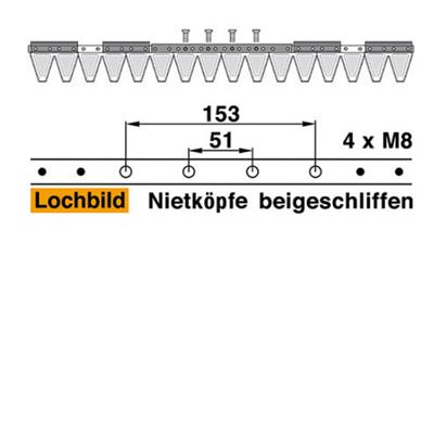 Mähmesser 81 cm Esm 249.1190 mit 16 Klingenspitzen – Klingen für Balkenmäher Ersatzteil
