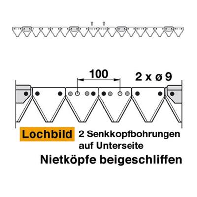 Mähmesser 137 cm Esm 257.0230 mit 18 Klingenspitzen – Klingen für Balkenmäher Ersatzteil
