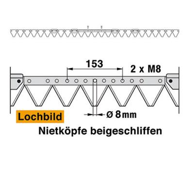 Mähmesser 190 cm Esm 259.0710 mit 25 Klingenspitzen – Balkenmäher Ersatzteil