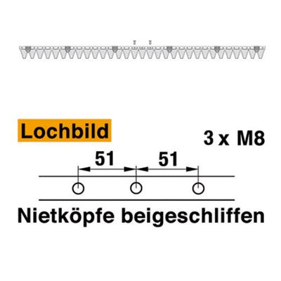 Mähmesser 158 cm Esm 248.6080 mit 31 Klingenspitzen – Klingen für Balkenmäher Ersatzteil