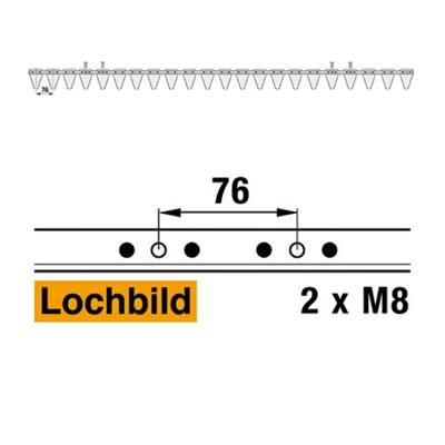 Mähmesser 162 cm Esm 260.0270 mit 21 Klingenspitzen – Klingen für Balkenmäher Ersatzteil