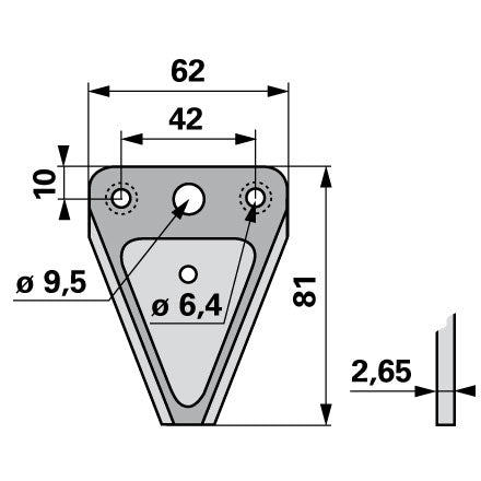 Messerklinge Esm Carbodux 344.155 1 Stück – Klingen für Balkenmäher Ersatzteil
