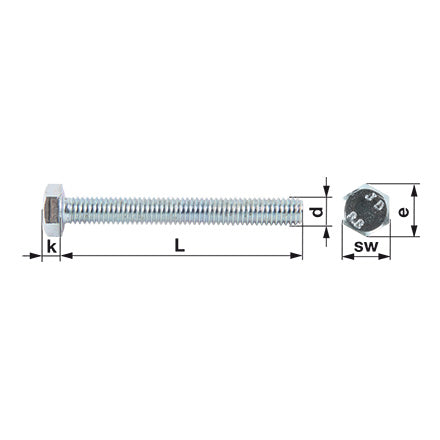 Esm Sechskantschraube M10 x 30 mm 100 Stück 560.2640 – Schrauben Ersatzteil