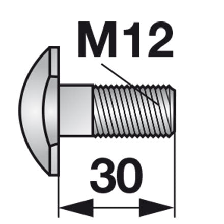 Esm Sonderschraube M 12 x 30 mm 323.3110 – Sonstiges für Balkenmäher Ersatzteil