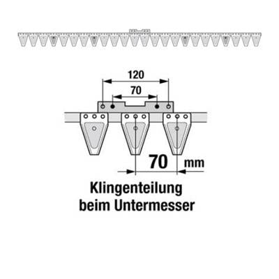 Untermesser 161 cm Esm 265.5180 mit 24 Klingenspitzen – Klingen für Balkenmäher Ersatzteil