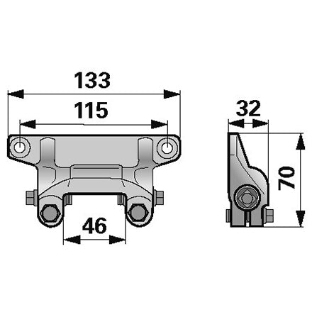 Untermesserkopf komplett 247.0270 zu ESM – Klingen für Balkenmäher Ersatzteil