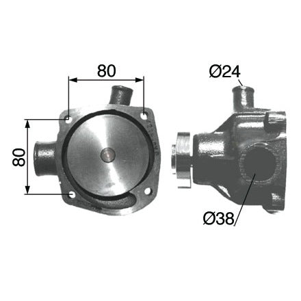 Wasserpumpe F382200610011 mit Dichtung zu Fendt – Wasserpumpen Ersatzteil