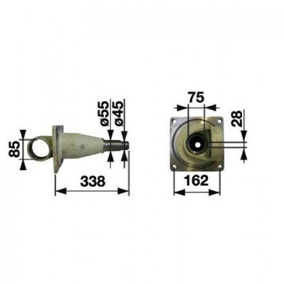 Flanschlagerrohr 123729 zu Fella – Lager Ersatzteil