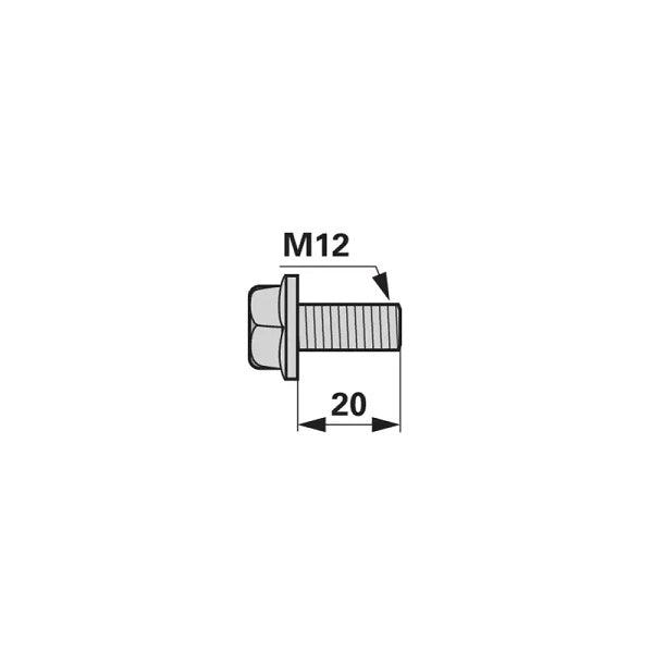 Flanschschraube - M12x20 mm - 00360414 zu Horsch (Kopie) – Schrauben Ersatzteil