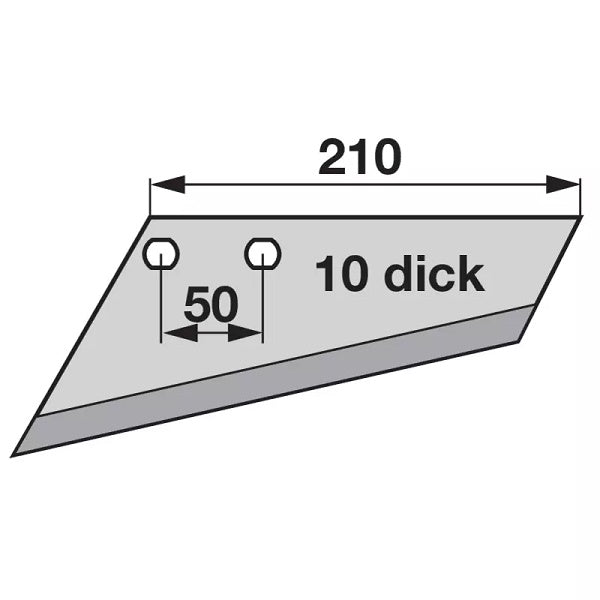 Flügelschar - links - S = 10 mm – Grubber Schare Ersatzteil