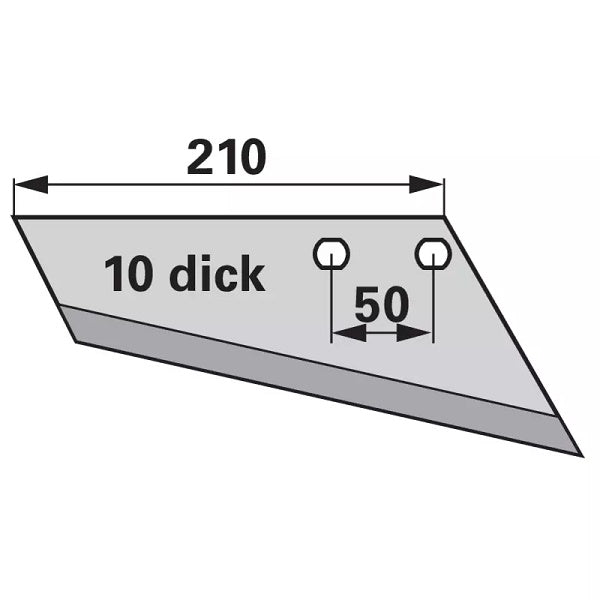 Flügelschar - rechts - S = 10 mm – Grubber Schare Ersatzteil