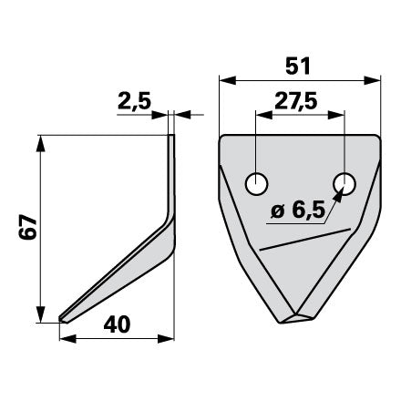 Mischwagen - Fräsmesser zu Luclar - Variante 1 – Fräsmesser Ersatzteil