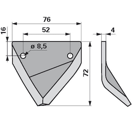 Mischwagen - Fräsmesser 24479055 zu Seko – Fräsmesser Ersatzteil