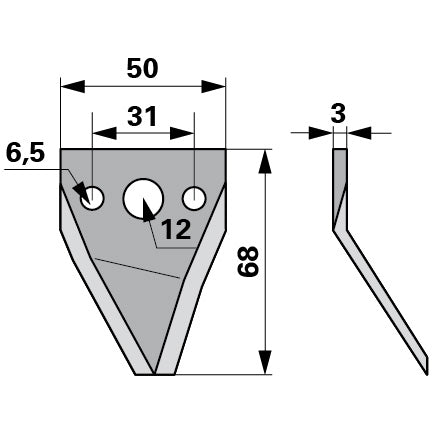 Mischwagen - Fräsmesser 60644505 zu Strautmann – Fräsmesser Ersatzteil