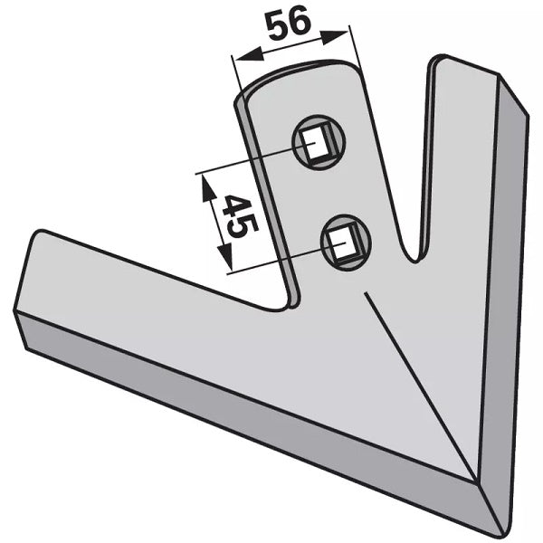 Gänsefußschar - Arbeitsbreite 245 mm – Grubber Ersatzteil
