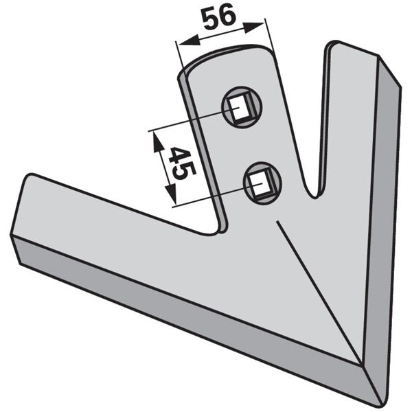 Gänsefußschar 245 mm zu Clemens – Weinbau Ersatzteil