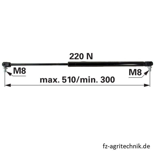 Gasdruckfeder 04357779 für Frontscheibe zu Deutz
