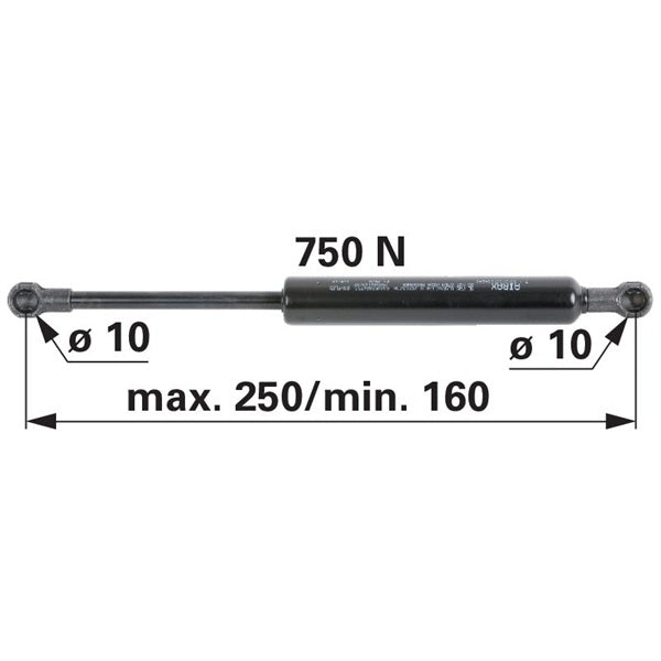 Gasdruckfeder 4429617 für Tür zu Hürlimann – Traktor Gasdruckfedern Ersatzteil