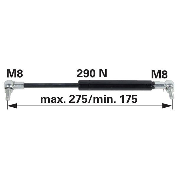 Gasdruckfeder 3478319M2 zu Massey Ferguson - Variante 1 – Sonstiges für Traktorkabine Ersatzteil