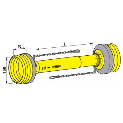 Gelenkwellenschutz komplett 550 mm Walterscheid 1368505 – Gelenkwelle Ersatzteil