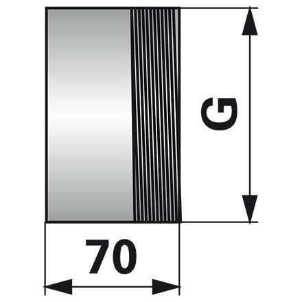 Gewindestutzen 4 Zoll x 70 mm, einseitiges Gewinde – Armaturen Ersatzteil