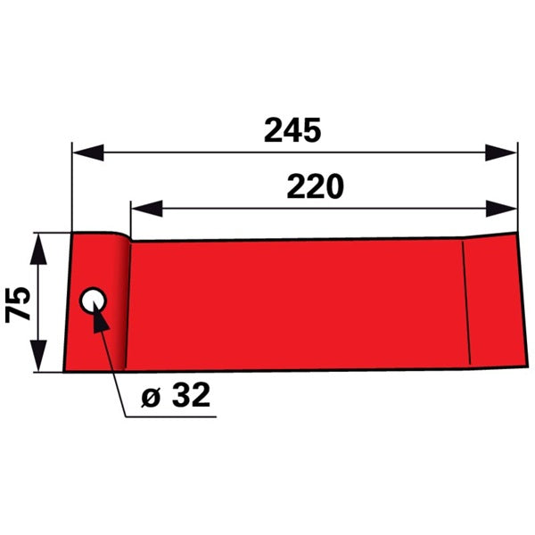 Gleitkufe Stoll 1123250 - Variante 3 – Scheibenmähwerk Ersatzteil