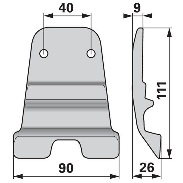 Gleitkufe ESM 3411750 – Scheibenmähwerk Ersatzteil