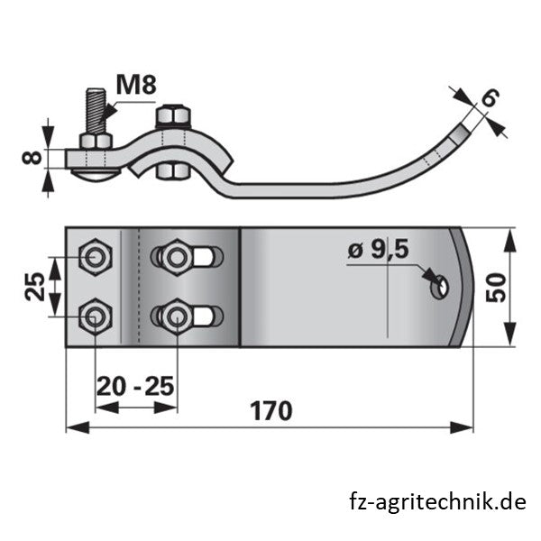Gleitsohle ESM 2380060 - 238.0010 – Balkenmäher Ersatzteil