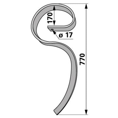 Grubberzinke ohne Schare 70x12mm – Grubber Ersatzteil