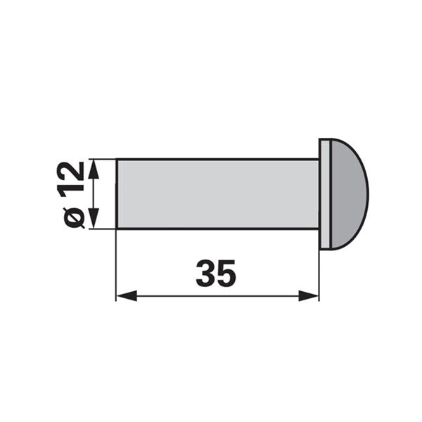 Halbrundniete DIN 124 - 1 Stück - 12 x 35 mm – Schrauben Ersatzteil