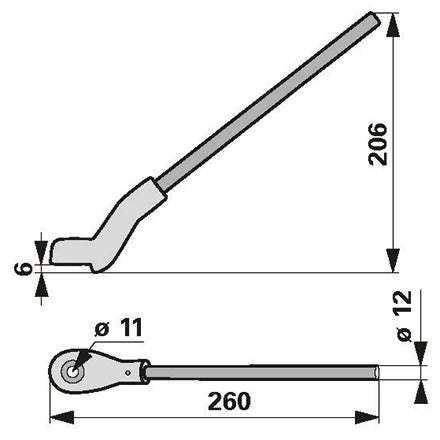 Halmteiler FT48797.01 zu Aebi Messerkopf AM250.01 – Sonstiges für Balkenmäher Ersatzteil