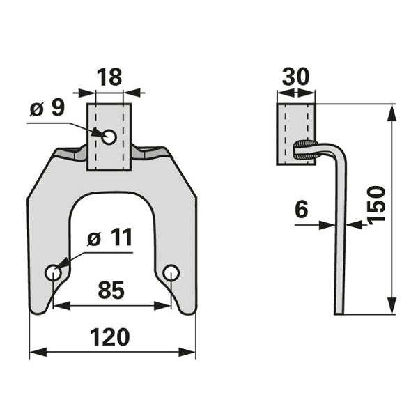 Halter 101.2474 zu Aebi – Halterung Ersatzteil