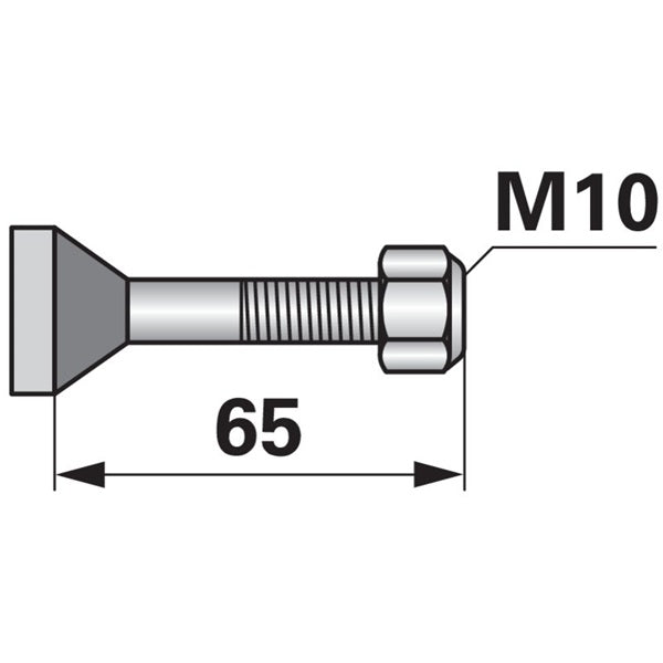 Hammerkopfschraube M10 x 65 – Schrauben Ersatzteil
