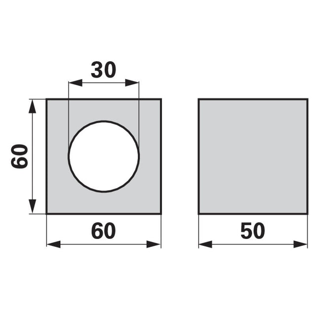 Hartholzlager eckig 50x60x60x30mm – Lager Ersatzteil