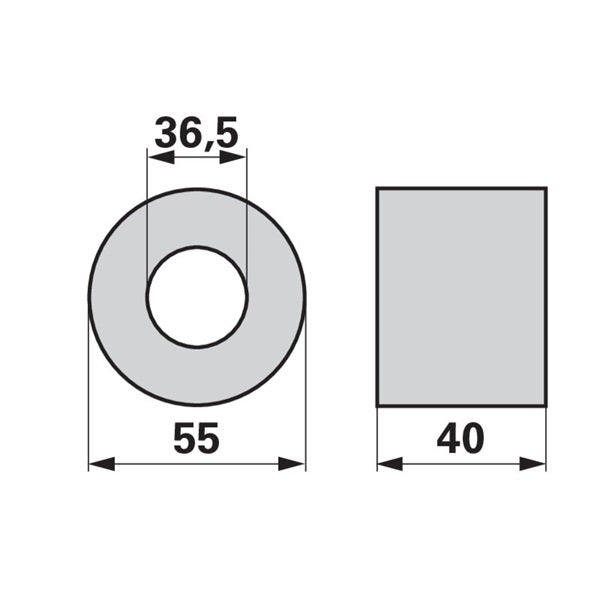 Hartholzlager rund 40x55x36,5mm – Lager Ersatzteil