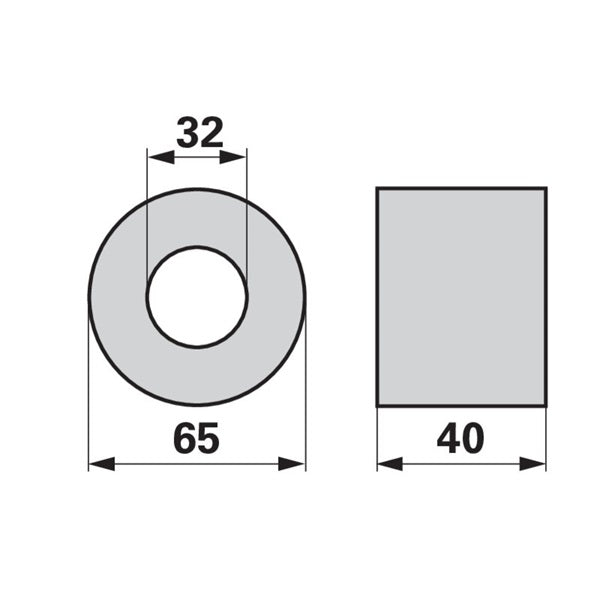 Hartholzlager rund 40x65x32mm – Lager Ersatzteil