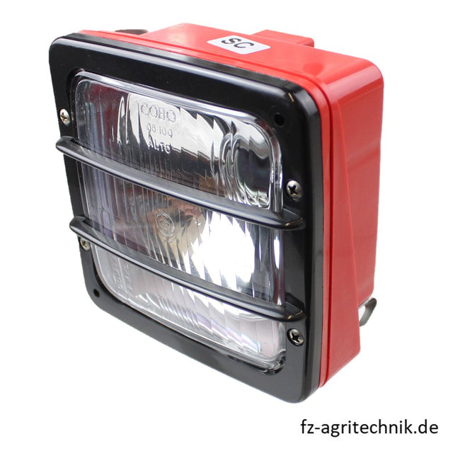Hauptscheinwerfer 2.8029.150.0-10 mit Anbaugehäuse 9 Grad zu Same Traktor – Leuchten Ersatzteil