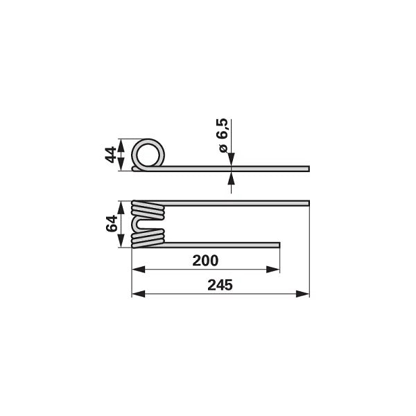Heuerzinke 67924 zu Rapid – Zinken Ersatzteil