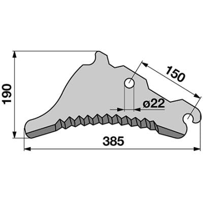 Messer CC45488 zu John Deere – Messer für Mähdrescher Ersatzteil