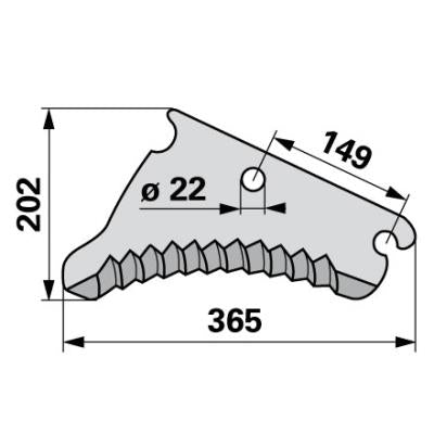 Messer CC52821 zu John Deere – Messer für Mähdrescher Ersatzteil