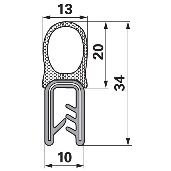 Kanntenschutz mit Moosgummi Dichtungsprofil - Klemmbereich 2-4 mm – Dichtungen Ersatzteil