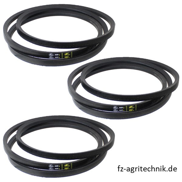 Keilriemensatz 3 Stück - 17 x 2516 - 06256546 zu Deutz-Fahr Mähdrescher - Variante 4 – Riemen für Mähdrescher Ersatzteil
