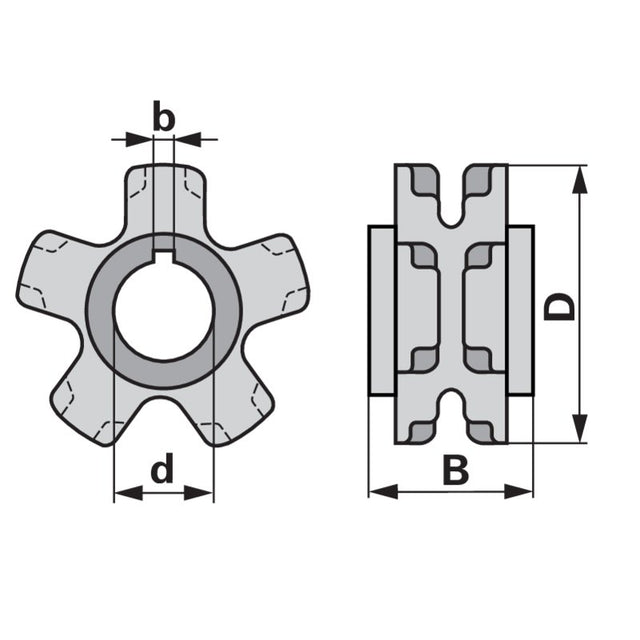 Kettennuss S0108.0030 - 28060190 offen - 8 x 31 mm - AD 110 x ID 35 mm - zu Pöttinger