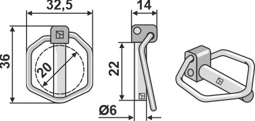 Klappsplint 6.0x21 A137010761 zu Kverneland