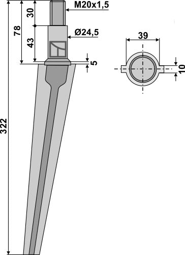 Kreiseleggenzinken 322mm zu Morra